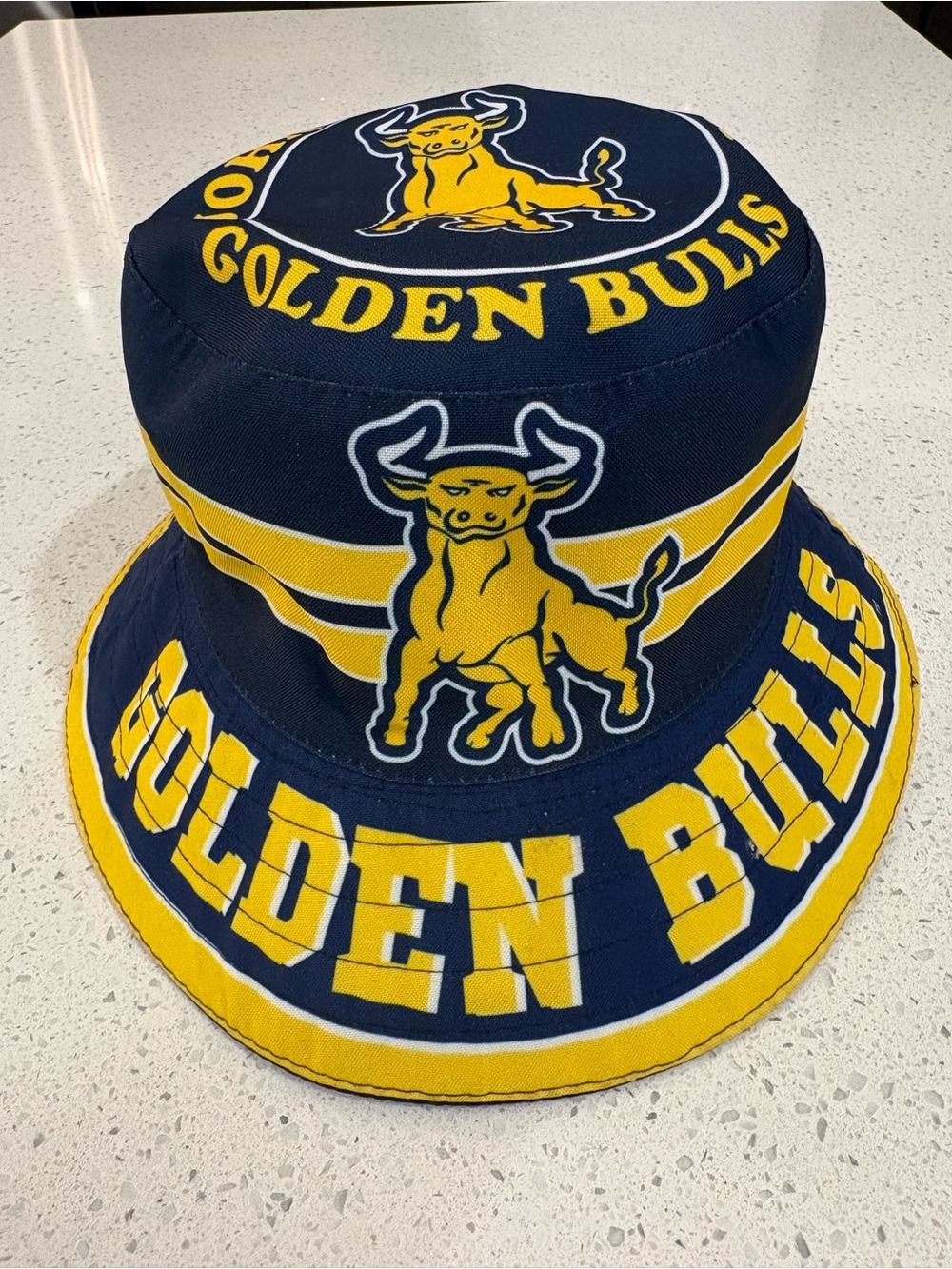 New JCSU Golden Bulls Bucket Hat HBCU Navy Gold One Size
